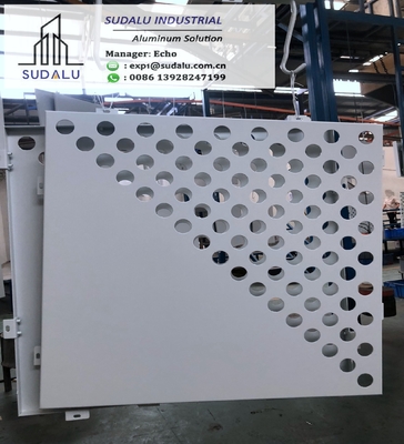 China SUDALU White Color Aluminum Curvel Panel Perforated Panel Export Package supplier