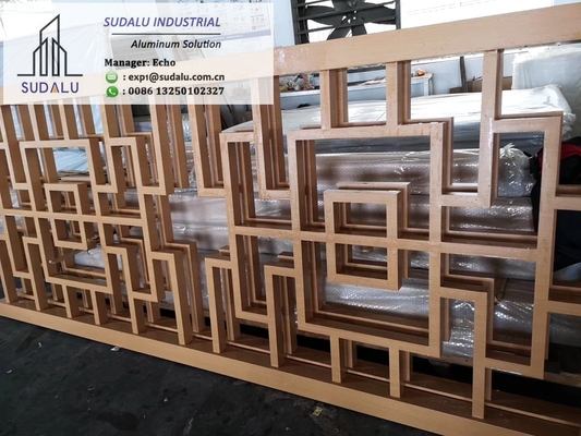 China SUDALU Wooden Colour Aluminum Perforated Panel for Garden Exterior Buildings Facade Cladding Metal Panel supplier